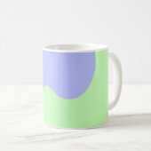 青い緑の流グラデーション体の大理石ボホのパタはっきりしたーン コーヒーマグカップ (正面右)