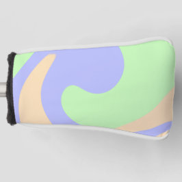 青い緑の流グラデーション体の大理石ボホのパタはっきりしたーン ゴルフヘッドカバー