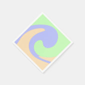 青い緑の流グラデーション体の大理石ボホのパタはっきりしたーン スタンダードカクテルナプキン (角)