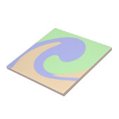 青い緑の流グラデーション体の大理石ボホのパタはっきりしたーン タイル (側面)