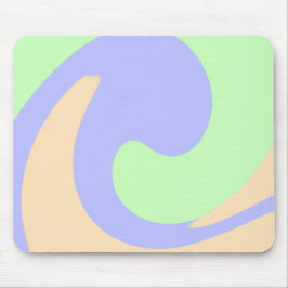 青い緑の流グラデーション体の大理石ボホのパタはっきりしたーン マウスパッド