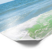 青い緑の海の平和な波 フォトプリント            (角)