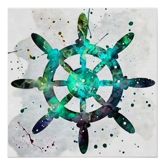 青い緑の海 ポスター (正面)