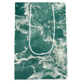 青い緑の海 ミディアムペーパーバッグ (裏面)