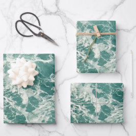 青い緑の海 ラッピングペーパーシート