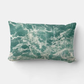 青い緑の海 ランバークッション (裏面)