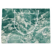 青い緑の海 ラージペーパーバッグ (正面)