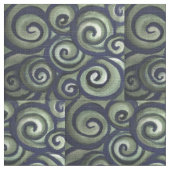 青い緑の渦 ファブリック (クローズアップ)