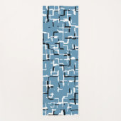 青い緑の白黒パタユニークーン ヨガマット (正面)