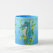 青い緑の竜の海藻水 マグカップ (中央)
