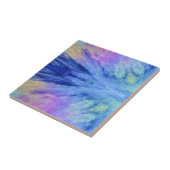 青い緑の紫のピンク色雲のはね タイル (側面)