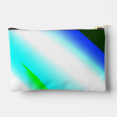 青い緑の虹の抽象芸術テクスチャパターンアートt アクセサリーポーチ (裏面)