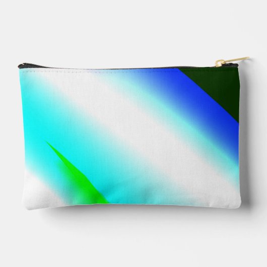 青い緑の虹の抽象芸術テクスチャパターンアートt アクセサリーポーチ (裏面)