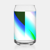 青い緑の虹の抽象芸術テクスチャパターンアートt ガラス缶 (右)