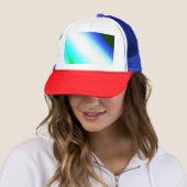 青い緑の虹の抽象芸術テクスチャパターンアートt キャップ (インサイチュ)