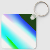 青い緑の虹の抽象芸術テクスチャパターンアートt キーホルダー (裏面)