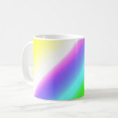 青い緑の虹の抽象芸術テクスチャパターンアートt コーヒーマグカップ (正面左)