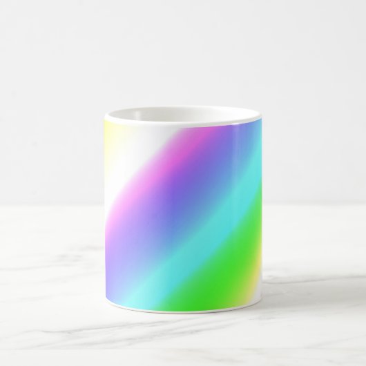 青い緑の虹の抽象芸術テクスチャパターンアートt コーヒーマグカップ (中央)