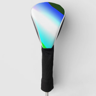 青い緑の虹の抽象芸術テクスチャパターンアートt ゴルフヘッドカバー