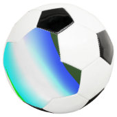 青い緑の虹の抽象芸術テクスチャパターンアートt サッカーボール (3/4)
