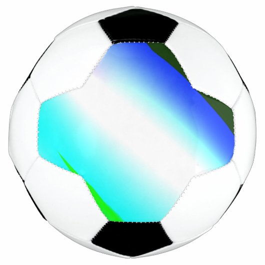 青い緑の虹の抽象芸術テクスチャパターンアートt サッカーボール (正面)