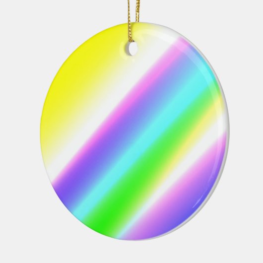 青い緑の虹の抽象芸術テクスチャパターンアートt セラミックオーナメント (左)