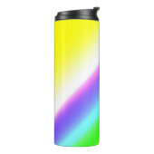 青い緑の虹の抽象芸術テクスチャパターンアートt タンブラー (回転左)