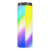 青い緑の虹の抽象芸術テクスチャパターンアートt タンブラー (裏面)