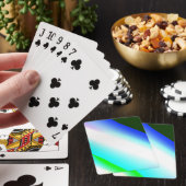 青い緑の虹の抽象芸術テクスチャパターンアートt トランプ (インサイチュ)