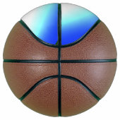 青い緑の虹の抽象芸術テクスチャパターンアートt バスケットボール (右)