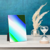 青い緑の虹の抽象芸術テクスチャパターンアートt フォトプラーク (側面)