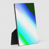 青い緑の虹の抽象芸術テクスチャパターンアートt フォトプラーク (側面)