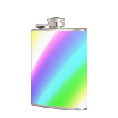 青い緑の虹の抽象芸術テクスチャパターンアートt フラスク (左)