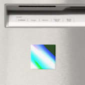 青い緑の虹の抽象芸術テクスチャパターンアートt マグネット (インサイチュ (食洗機))