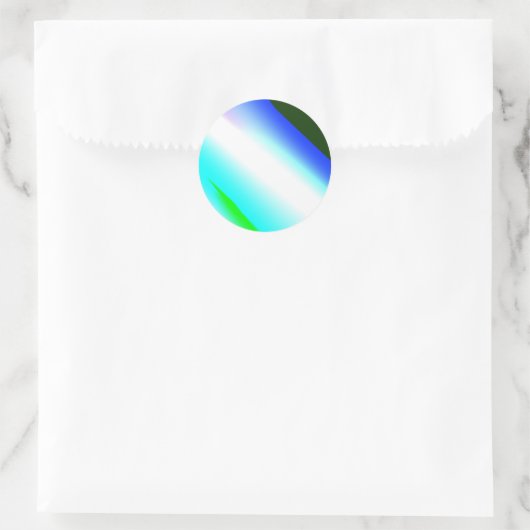 青い緑の虹の抽象芸術テクスチャパターンアートt ラウンドシール (バッグ)