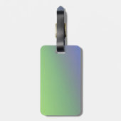 青い緑の虹の抽象芸術テクスチャパターンアートt ラゲッジタグ (裏面縦)