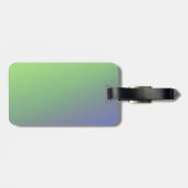 青い緑の虹の抽象芸術テクスチャパターンアートt ラゲッジタグ (裏面横)
