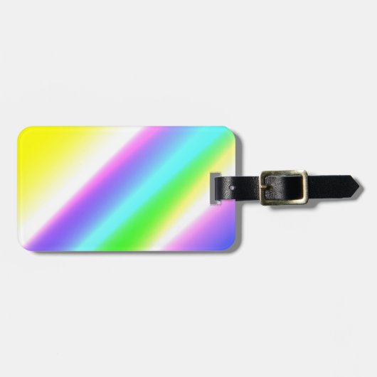 青い緑の虹の抽象芸術テクスチャパターンアートt ラゲッジタグ (正面横)