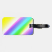 青い緑の虹の抽象芸術テクスチャパターンアートt ラゲッジタグ (裏面横)