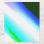 青い緑の虹の抽象芸術テクスチャパターンアートt ワインラベル (シングルラベル)