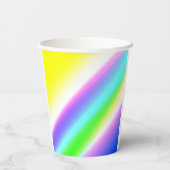 青い緑の虹の抽象芸術テクスチャパターンアートt 紙コップ (裏面)
