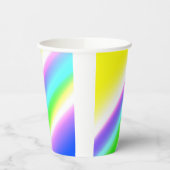 青い緑の虹の抽象芸術テクスチャパターンアートt 紙コップ (左)
