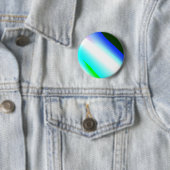 青い緑の虹の抽象芸術テクスチャパターンアートt 缶バッジ (インサイチュ)