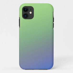 青い緑の虹の抽象芸術テクスチャパターンアートt iPhone 11 ケース