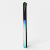青い緑の虹の抽象芸術テクスチャパターンアートt Case-Mate iPhoneケース (裏面/左)