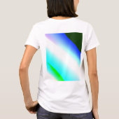 青い緑の虹の抽象芸術テクスチャパターンアートt tシャツ (裏面)