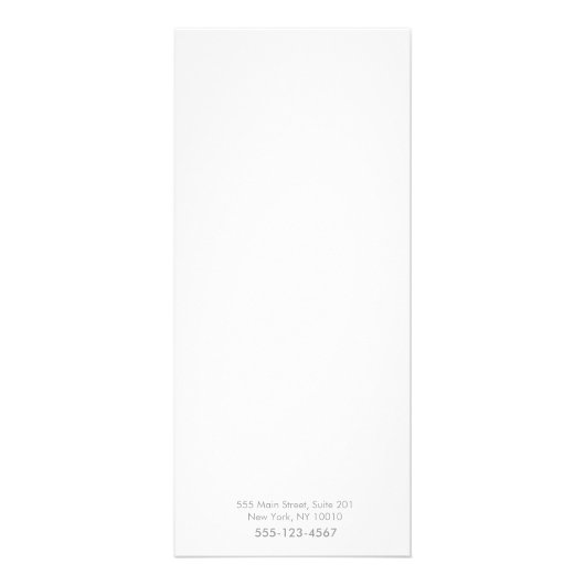 青い緑の離れサロン価格表サービス・メニュー ラックカード (裏面)