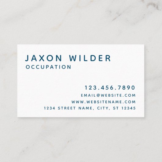 青い緑の鳥のシルエット雲ミニマル 名刺 (裏面)