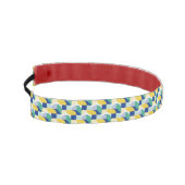 青い緑の黄色い抽象芸術幾何学的パターン アスレチックヘッドバンド (左)