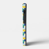 青い緑の黄色い抽象芸術幾何学的パターン Case-Mate iPhoneケース (裏面 / 左)